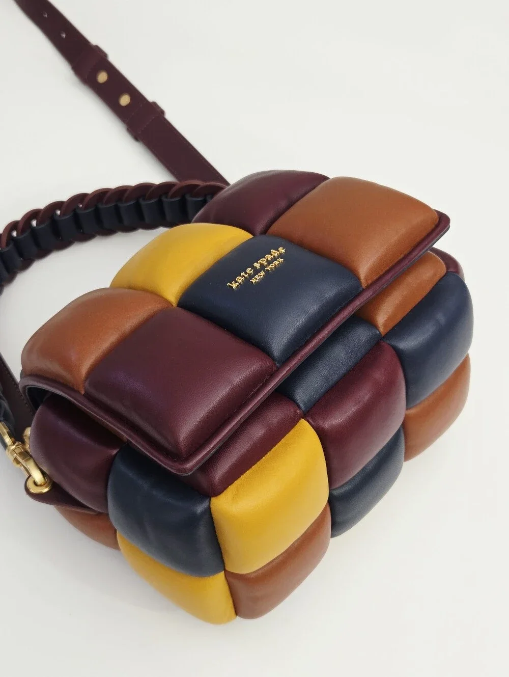 LIKE NEW KATE SPADE BOXXY RUBIX LEATHER BAG - DARK MERLOT